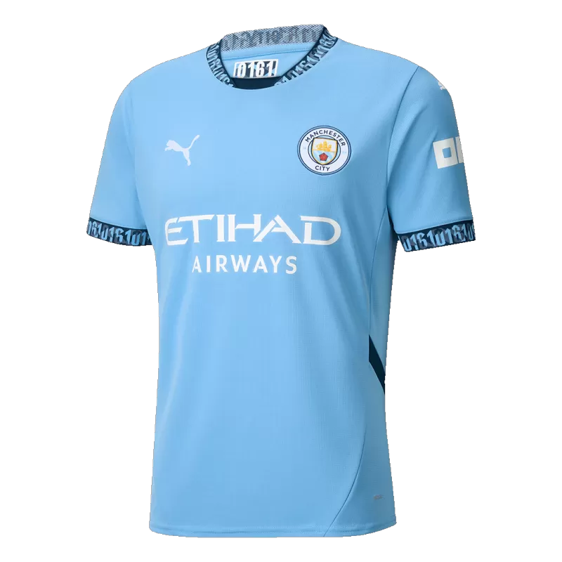 RODRIGO #16 Maglia Home Manchester City 2024/25 UCL - Blu